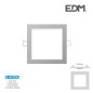 Mini downlight led edm 6w  320 lumen cuadrado 12cm 6.400k marco cromo
