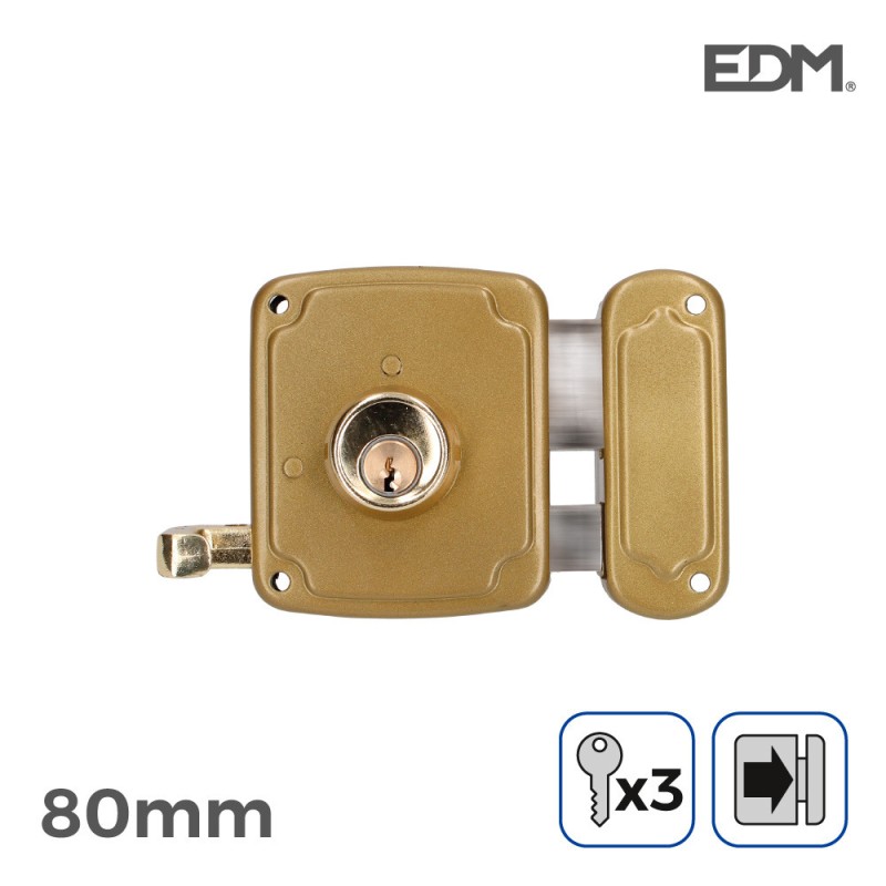 CERRADURA SOBREPONER 80MM DERECHA EDM CERRADURA SOBREPONER 80MM DERECHA EDM