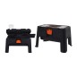 Caja herramientas taburete 50x33x32cm gris/rojo