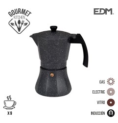 Cafetera de aluminio - 9 tazas induccion - edm