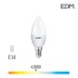 Bombilla vela led e14 7w 600 lm 4000k luz dia
ø 3,6 x 10,3 cm 25000h ac 220-240v clase a+ 200° edm