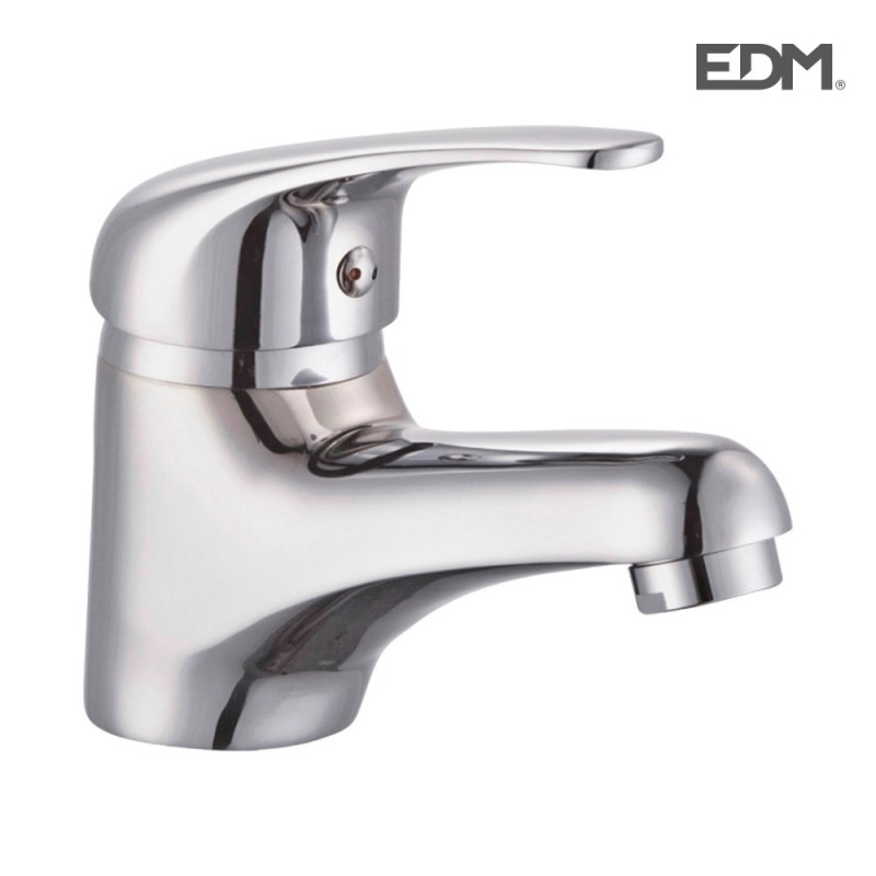 Grifo monomando de lavabo
- con cartucho ceramico
- (incluye latiguillos) 10x11 cm
- edm