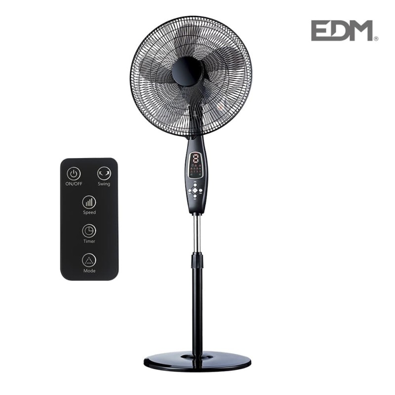 VENTILADOR DE PIE NEGRO 60W  ø ASPAS 40CM
