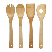 Kit 4 utensilios de cocina de bamboo 