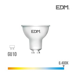 Bombilla dicroica led gu10 8w 600 lm 6400k luz fria edm