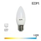 Bombilla vela led e27 5w 400 lm 6400k luz fría
ø 3,5 x 10 cm 25000h ac 220-240v clase a+ 200° edm