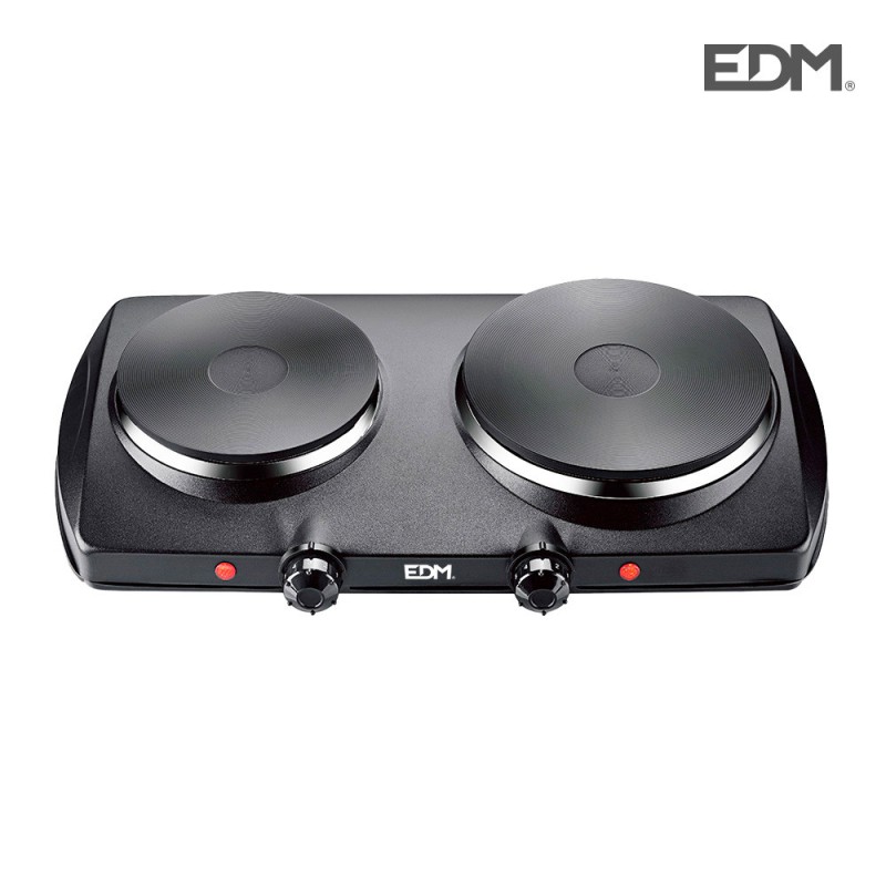 COCINA ELÉCTRICA NEGRA 1.400W 2 FUEGOS COCINA ELÉCTRICA NEGRA 1.400W 2 FUEGOS