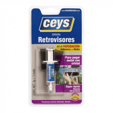 Adhesivo CEYS especial retrovisores jeringa, monodosis + rejilla