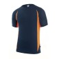 CAMISETA TECNICA RC-1 AZUL MARINO Y NARANJA