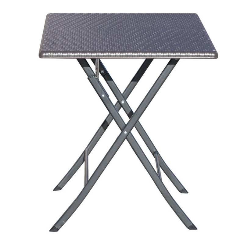 MESA POLIETILENO RATAN PLEGABLE 61,5X61,5X73CM