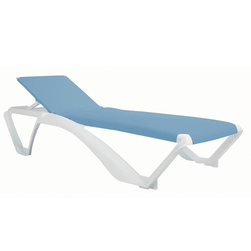 TUMBONA ACQUA 73X190X35CM BLANCA/AZUL