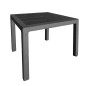 MESA IMITACIÓN RATAN RESINA 80X80XH72CM ANTRACITA