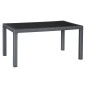 MESA IMITACIÓN RATAN RESINA 150X90XH72CM ANTRACITA