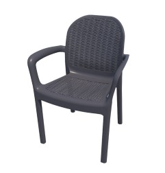 Silla jardín Miranda gris antracita