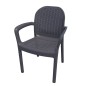 SILLÓN MIRANDA IMITACIÓN RATÁN RESINA ANTRACITA