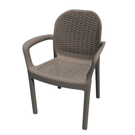 Silla jardín Miranda gris taupé