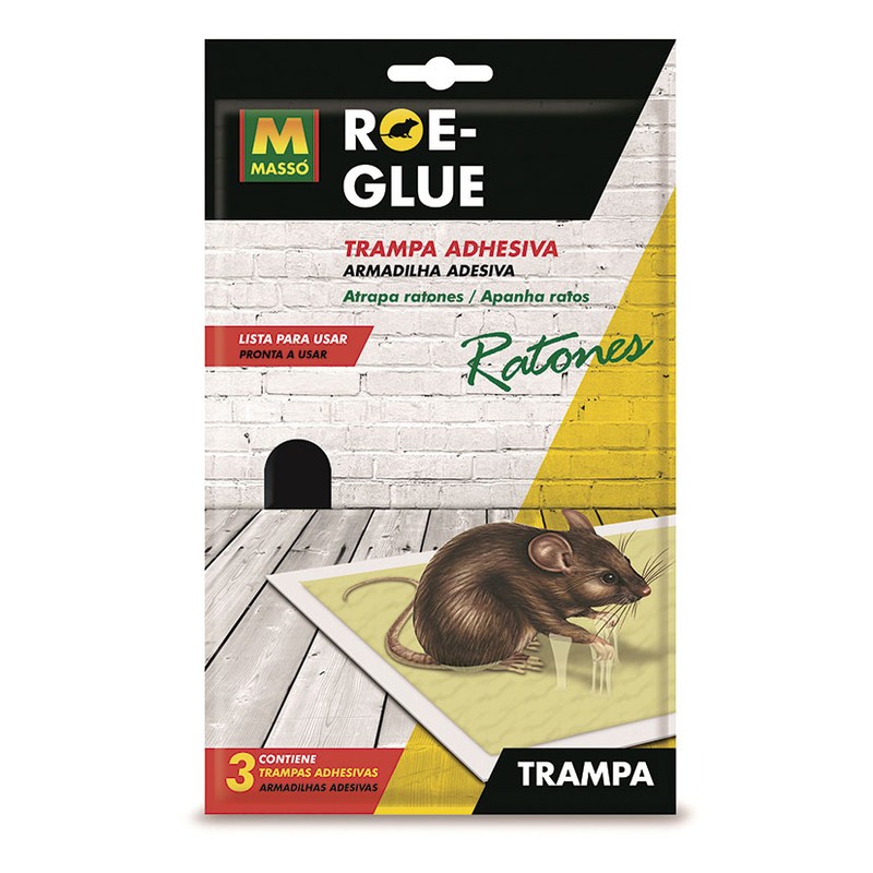 TRAMPA ADHESIVA RATONES ROE-GLUE TRAMPA ADHESIVA RATONES ROE-GLUE