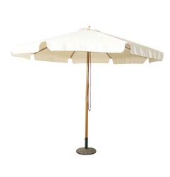 PARASOL DELUXE MADERA 3M CRUDO POLEA