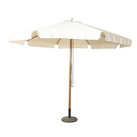 PARASOL DELUXE MADERA 3M CRUDO POLEA