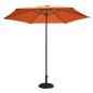 PARASOL ALUMINIO 3X3M ANTRACITA TERRACOTA 48MM