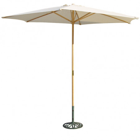 Parasol madera natural con toldo 3m