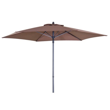 Parasol de acero con toldo de 2,10M MARRÓN