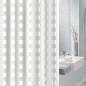 CORTINA BAÑO PVC 180X200CM.CUADRO BCO.