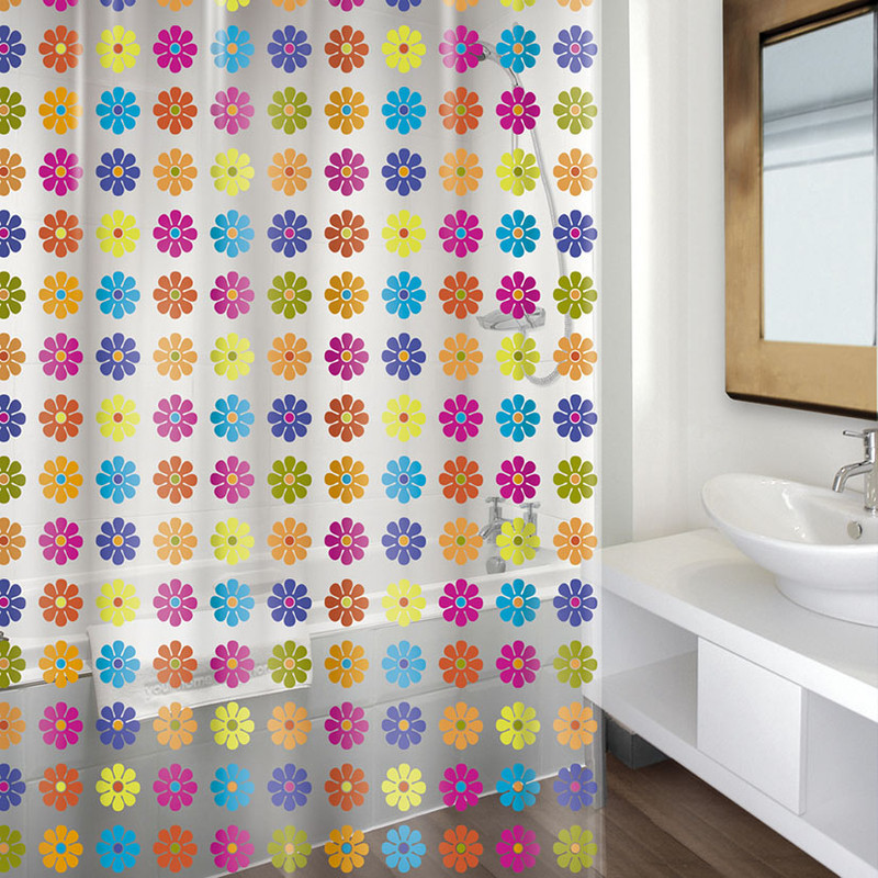 Cortina baño - Flowers multicolor