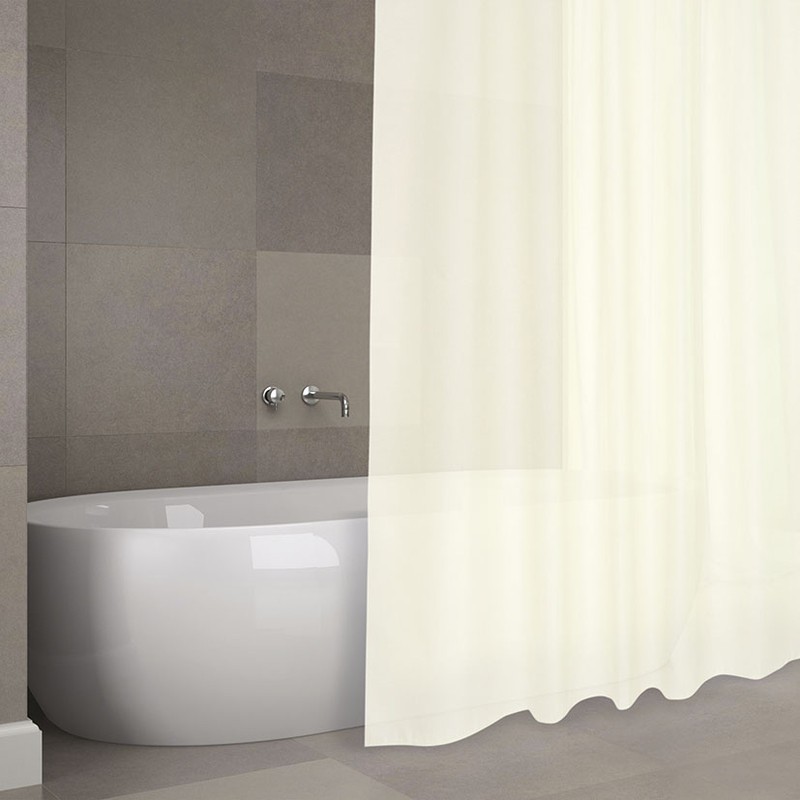 CORTINA BAÑO POLIESTER 180X200CM.BEIGE