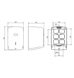 DISPENSADOR PAPEL MECHA SMART ABS BLANCO