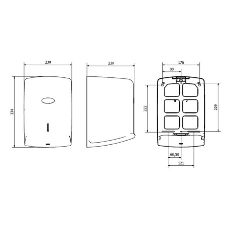 DISPENSADOR PAPEL MECHA SMART ABS BLANCO