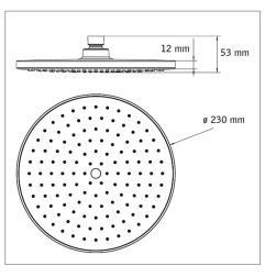 ROCIADOR DUCHA ESTAMBUL 23 CM. HABITEX