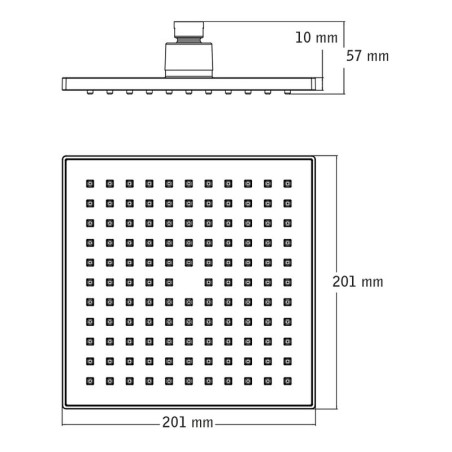 ROCIADOR DUCHA SINGAPUR 20X20CM.HABITEX