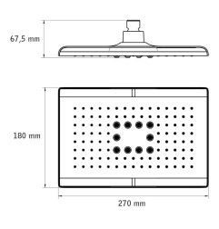 ROCIADOR DUCHA OSLO 27X18 CM.HABITEX