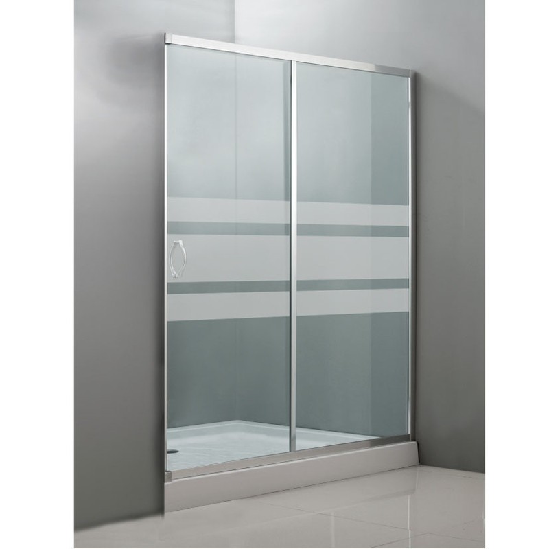 MAMPARA FRONTAL DUCHA 120cm CROMO 2P