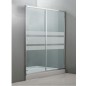 MAMPARA FRONTAL DUCHA 120cm CROMO 2P