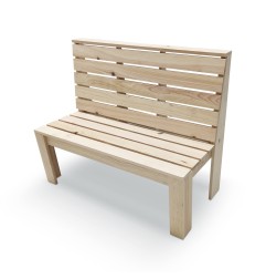 BANCO PINO ALISTONADO DOBLE 120X103X56CM