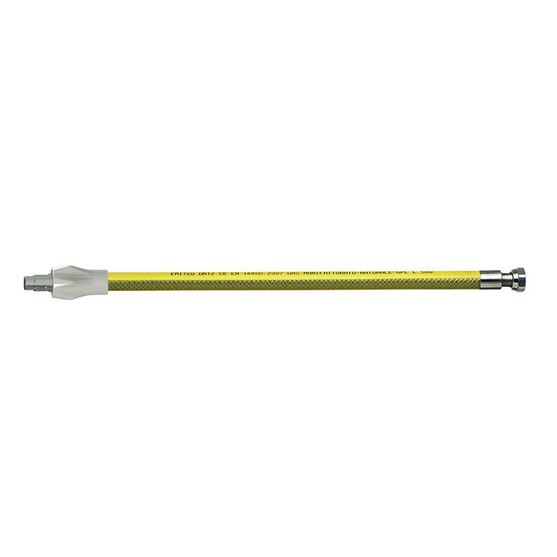 TUBO GAS INOX C/VALVULA SEGURIDAD 1M.