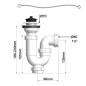 SIFON CURVO EXT.Ø70 1 1/2