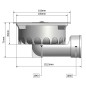 SUMIDERO INOX VERT.HOR.360º 10X10 Ø40