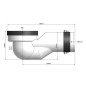 Manguito WC compacto dual - T-117/T-122