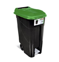 CUBO COMUNAL PEDAL Y RUEDAS ECO 80L