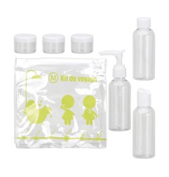 Kit neceser transparente de viaje
