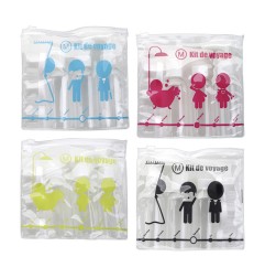 Kit neceser transparente de viaje