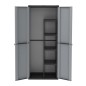 ARMARIO RESINA J-LINE  ESCOBERO GRIS/NEGRO