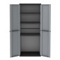 ARMARIO RESINA J-LINE  3 ESTANTES GRIS/NEGRO