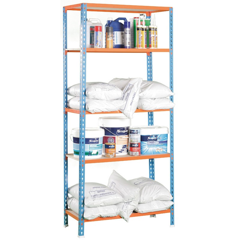 ESTANTERIA MASTER 40 SIN TORNILLOS 5 BANDEJAS AZ/NA