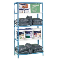 ESTANTERIA PRACTIC 5 BANDEJAS 90X40XH180CM BLANCA/AZUL