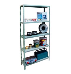 ESTANTERIA METÁLICA 5 BANDEJAS 90X30XH180CM GRIS