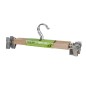 PERCHA MADERA 3UN.C/PINZAS METAL HABITEX